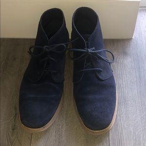 Cole Haan high tops suede navy blue